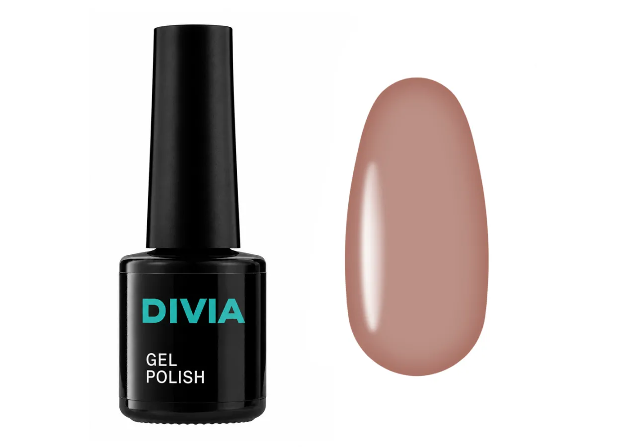 Гель-лак кольоровий Divia Nude Story NS080 Mocha Moment (сіро-коричневий) Di1233, 8 мл