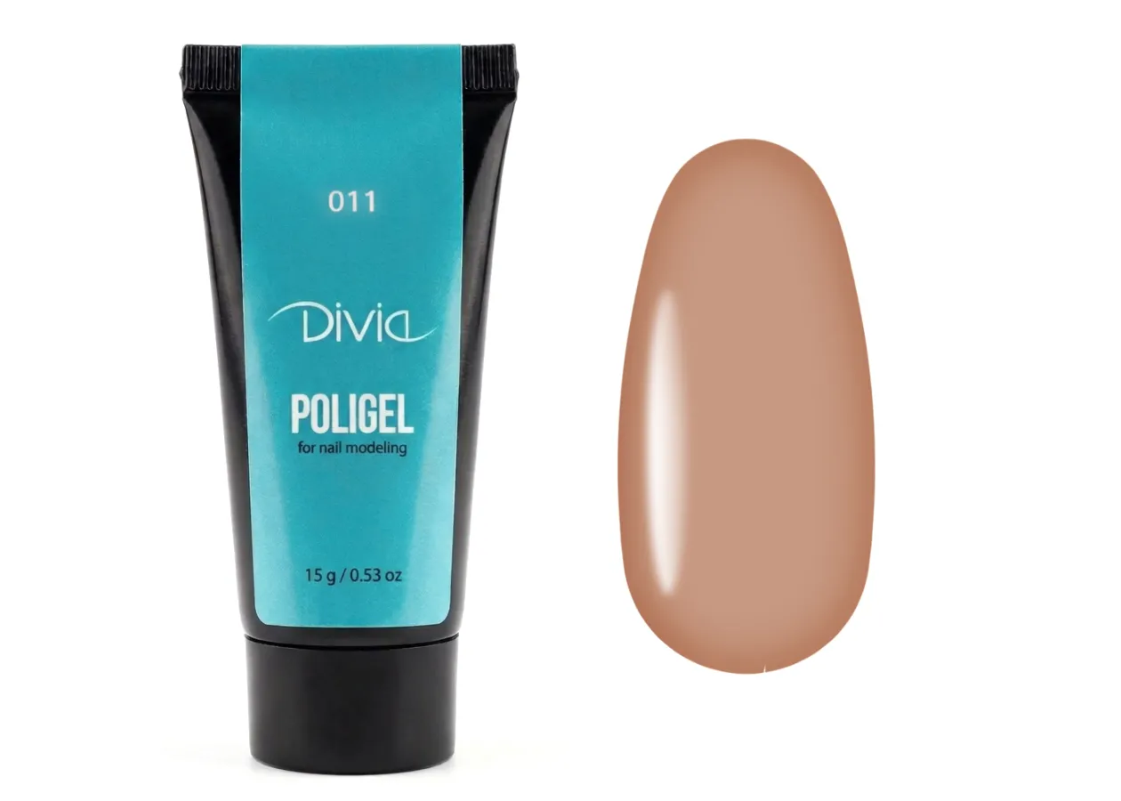 Полігель для нарощування нігтів Divia Polygel (011) Di909 (15 г)
