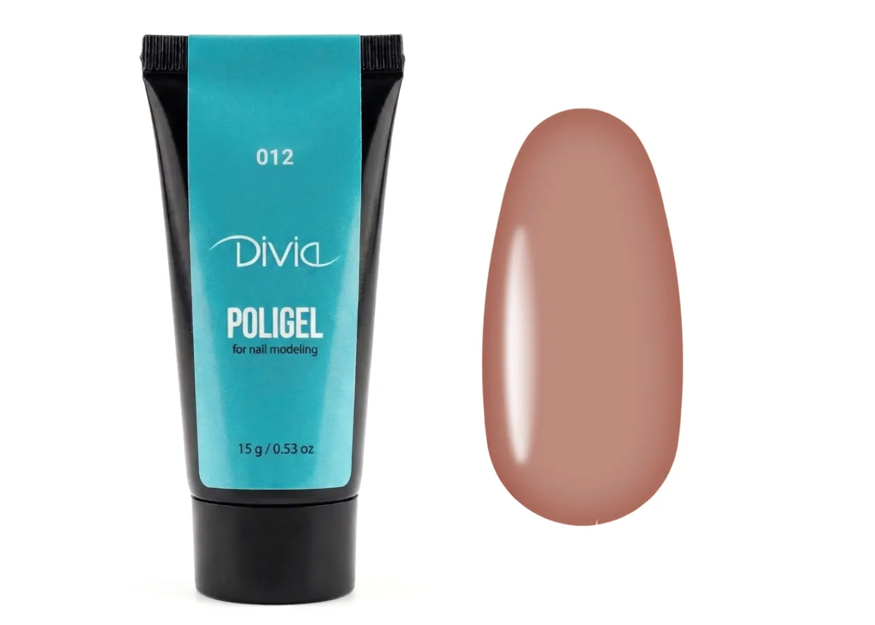 Полігель для нарощування нігтів Divia Polygel (012) Di909 (15 г)